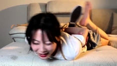 Chinese Beauty Hogtied