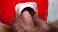 The vacuum cleaner hole and cumshot inside