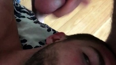 Gay getting anally fucked and facial cumshoted in a gangbang