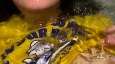 Sexy teen brunette masturbating closeup