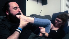 Ally kay femdom and foot fetish with horny boyfriend