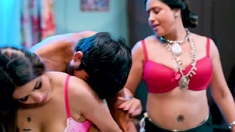 Beautiful Brunette Big Boobs Rides Fake Cock
