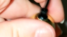 Sweet beauty masturbating on webcam close up