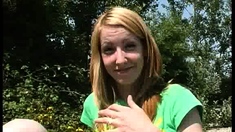 Petite amateur redheaded teen pisses and sucks cock