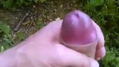 Outdoor Masturbation: Stroking My Massive Uncut Cock