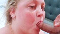 Sexy amateur blonde blowjob amp cumshot HD
