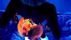 NikkiSims Black Light Painting Full LEWD