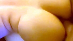 Puffy-Nipple MILF Gives Blowjob to Young Guy in Threesome
