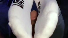 Teen slut foot fetish cock rub