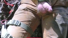 Hairy Bear Cock and Balls Pee Show