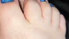 Foot fetish Handjob POV