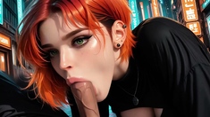 Redhead street siren fucks you hard in the public alley