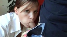 Homemade amateur blonde blowjob