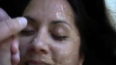 Dirty Talking Wife Gets A Big Facial 2