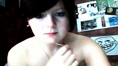 Young Teeny Posting On Webcam