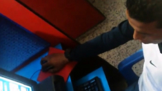 Str8 spy guy cum in his hand in cyber cafe